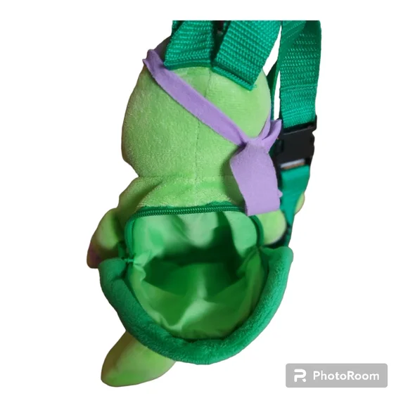 2010 Teenage Mutant Ninja Turtles Smiling Donatello Plush Backpack - Picture 6 of 6